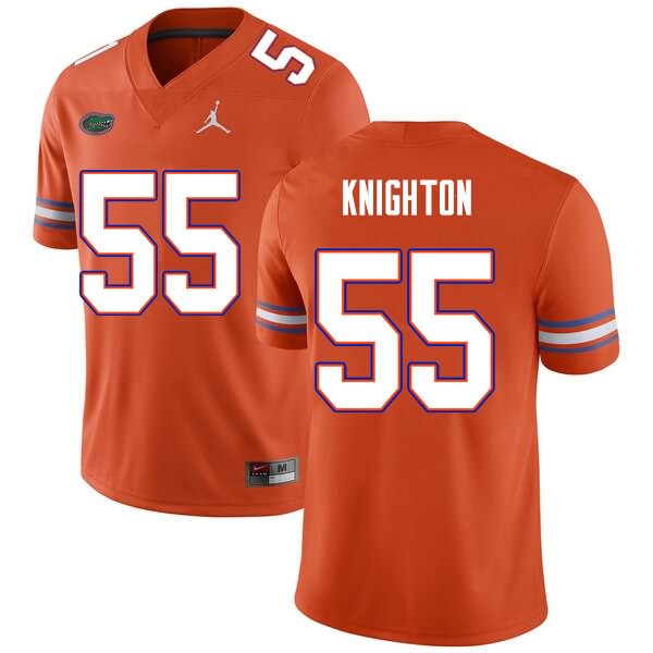 Men's NCAA Florida Gators Hayden Knighton #55 Stitched Authentic Nike Orange College Football Jersey IOL2765DB